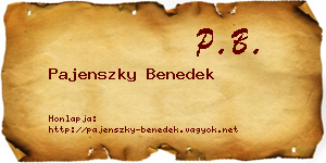 Pajenszky Benedek névjegykártya